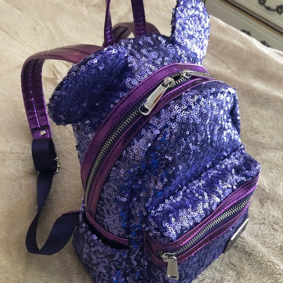 EUC Loungefly Rare Grail Disney Parks Purple Potion Mini Backpack Collectible